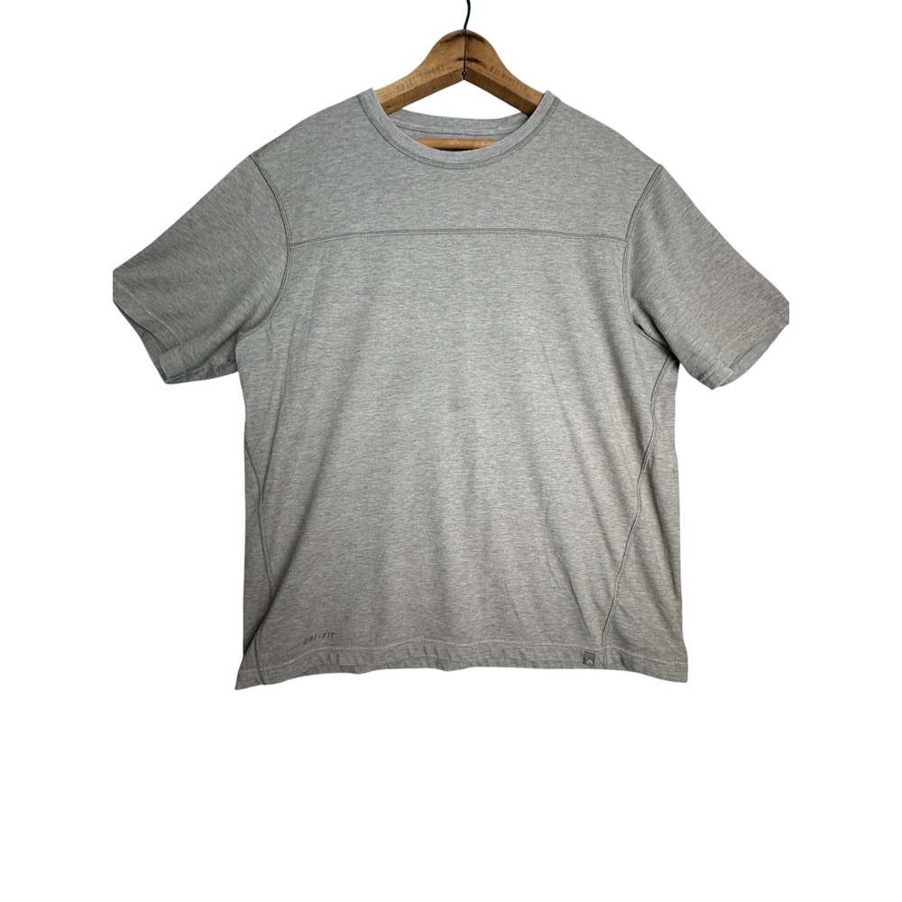 Nike ACG Dri-FIT Shirt Mens Large Tan Brown Short Sleeve Outdoor Hiking Tee